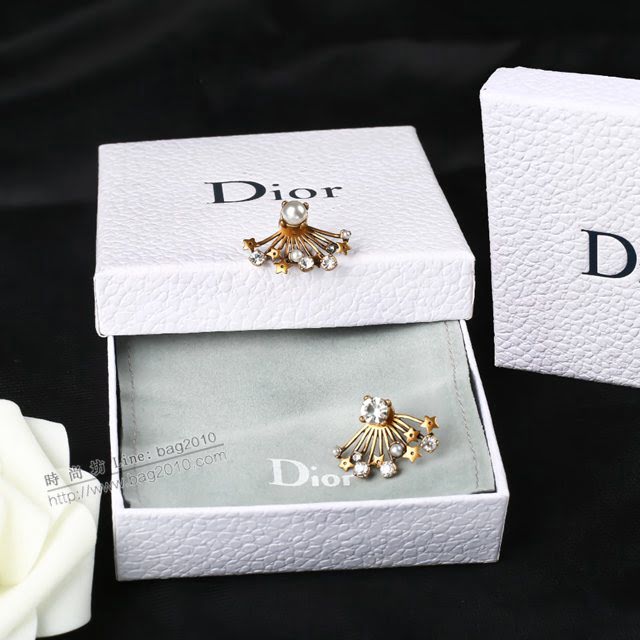Dior飾品 迪奧經典熱銷款星星珍珠扇形耳釘耳環  zgd1491